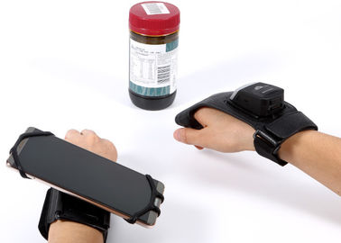 Scanner de code barres de gant de vitesse rapide, scanner sans fil d'anneau de Bluetooth de conception rocailleuse