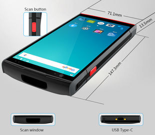 Scanner terminal tenu dans la main industriel rocailleux de Bluetooth GPS PDA Android